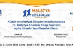 11. Malatya Anadolu Kitap ve Kültür Fuarı açılıyor 