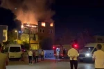 3 katlı ev alevlere teslim oldu
