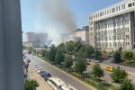 Adliye bahçesinde yangın çıktı
