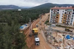 Akçaova TOKİ girişi yol çalışmaları devam ediyor 