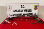 Aksaray’da jandarmadan kaçak silah operasyonu 