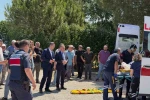Alaçam’da traktör devrildi: Yaralı sürücü ambulans helikopterle sevk edildi 