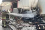Antakya’da mobilya atölyesinde yangın paniği