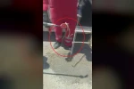 Aracına binerken fark ettiği yılanı itfaiye ekipleri yakaladı 