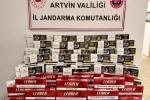 Artvin’de kaçakçılıkla mücadelede 9 bin 690 paket sigara ele geçirildi 