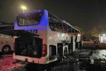 AŞTİ’de otobüs yangını paniğe neden oldu