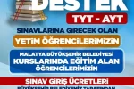 AYT ve TYT sınav ücretleri Büyükşehir Belediyesi’nden