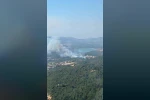 Ayvacık’ta otluk alanda çıkan yangına müdahale sürüyor