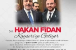 Bakan Fidan Kayseri’ye geliyor 