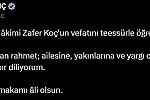 Bakan Tunç’tan Yargıtay Tetkik Hakimi Koç için başsağlığı mesajı