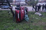 Balıkesir Çevre Yolu’nda takla atan otomobil yan yattı: 2 yaralı