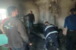 Başkale’de ev yangını 