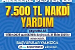 Başkan Büyükkılıç’tan eğitime destek: 7 bin 500 TL nakdi yardım