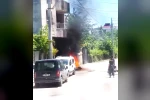 Batman’da park halindeki motosiklet küle döndü 