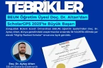 BEUN Öğretim Üyesi Doç. Dr. Altan’dan ScholarGPS 2025’te büyük başarı 