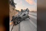 Bilecik’te otomobil ters döndü: 1 yaralı