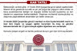 Bingöl’de eğitime 1 gün ara verildi 