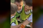 Bolu’da miniklerin futbol taktiği güldürdü: Sağ kanadı paylaşamadılar