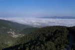 Bulut denizi ortaya kartpostallık manzara çıkardı