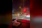 Bursa’da ters şeride giren hafif ticari araç trafiği tehlikeye attı 
