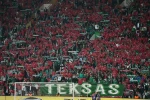 Bursaspor tribünleri Türk bayraklarıyla donatıldı 
