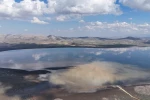 Çavuşçu Gölü çatlamış topraktan göl görünümüne kavuşmaya başladı