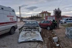 Çorum’da iki otomobil çarpıştı: 1 yaralı