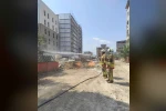 Defne’de doğalgaz borusunda yaşanan sızıntıdan alevler yükseldi