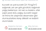 Denizli için kuvvetli sağanak uyarısı 