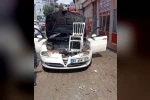 Devrek’te yanan araca itfaiye yetişti