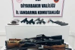 Diyarbakır’da jandarma operasyonlarında çok sayıda silah ve aparatı ele geçirildi 