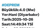 Diyarbakır’da korkutan deprem