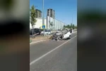 Diyarbakır’da refüje çıkan otomobil takla attı: 1 yaralı 