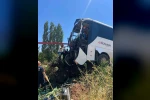 Diyarbakır’da yolcu otobüsü ağaca çıktı: 2 yaralı 