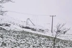 Dodurga beldesi şiddetli fırtına ve kar yağıyı altında 