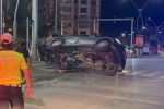 Elazığ’da otomobille çarpışan araç yan yattı: 11 yaralı 