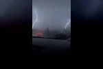 Elazığ’da yıldırımın düşme anı kamerada 