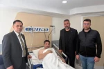 Elektrik akımına kapılan Akar’a ziyaret 