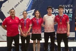 Erzincanlı milli badmintonculardan uluslararası turnuvada 4 madalya 