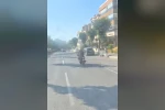 Eskişehir’de motosiklet sürücüsünün tehlikeli şovu kask kamerasına yansıdı