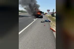 Eskişehir’de seyir halindeki otomobil alevlere teslim oldu 