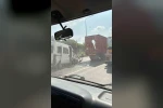 Eskişehir’de tıra arkadan çarpan minibüsün sürücüsü araçta sıkıştı 