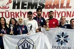 ETÜ spor kulübü Hemsball Türkiye şampiyonasından çifte kupayla döndü 