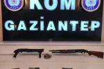 Gaziantep’te 6 adet ruhsatsız silah ele geçirildi: 1 gözaltı 
