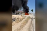 Gaziantep’te seyir halindeki otomobil alev topuna döndü