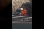 Gaziantep’te seyir halindeki tır alev alev yandı