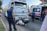 Gazipaşa’da tanker ile motosiklet çarpıştı: Anne ve 2 çocuğu yaralandı 