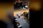 Gece saatlerinde çevreye rahatsızlık veren motosikletli gruba vatandaştan tepki