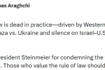 İran Dışişleri Bakanı Arakçi: "Uluslararası hukuk pratikte ölmüştür" 
