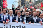 İstanbul’da Filistin’e destek yürüyüşü düzenlendi